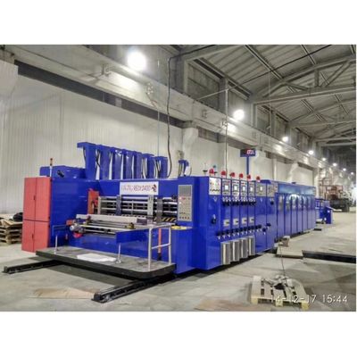 5500 KG オートマティック フレクソプリンター スロッター ダイ カッター インライン フォルダー 粘着機 波紋箱用 機 ケースメーカー