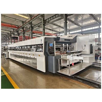 紙箱生産ラインのための波紋紙紙印刷スロッティングダイカットマシン